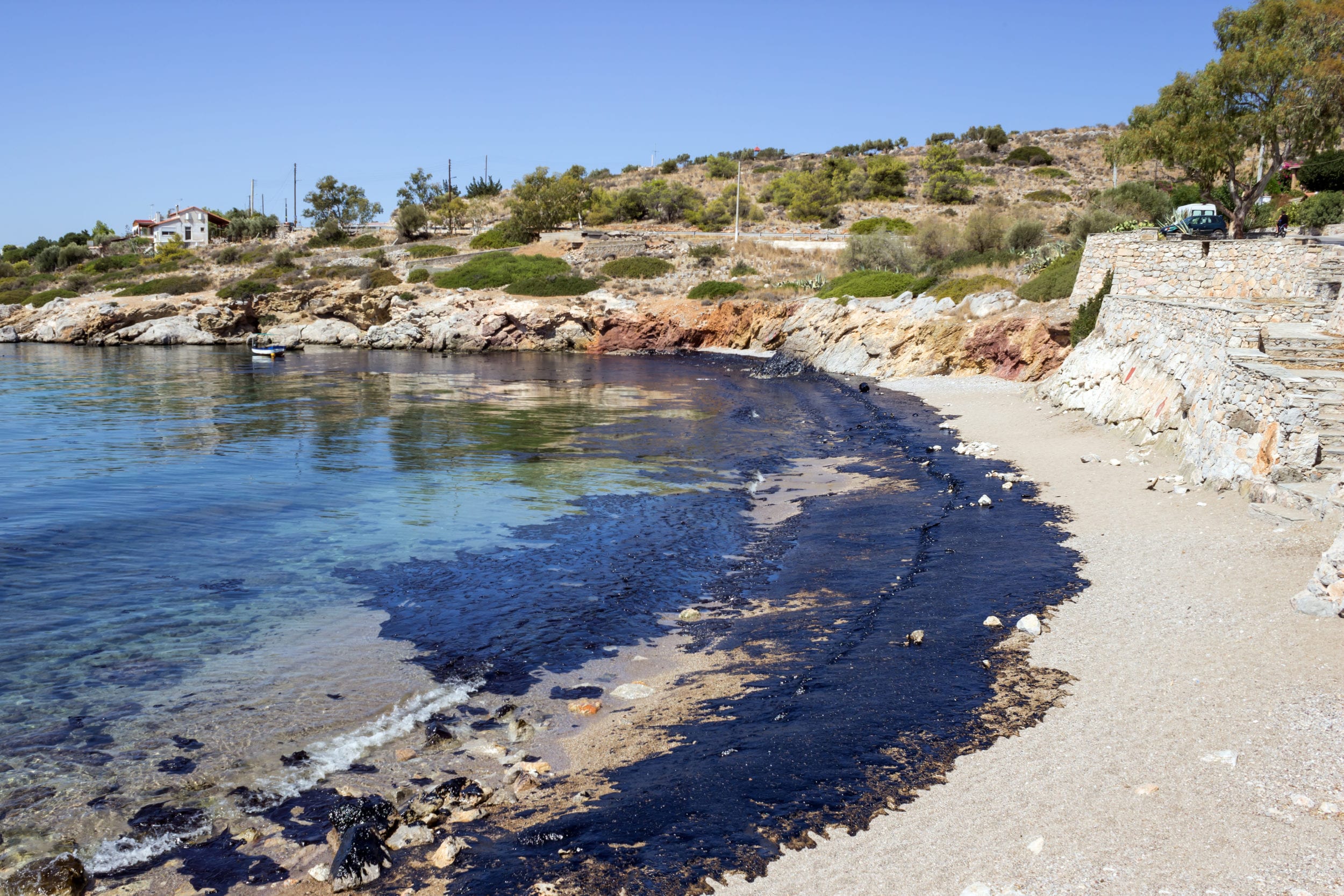 Contaminated Mauritius Coast