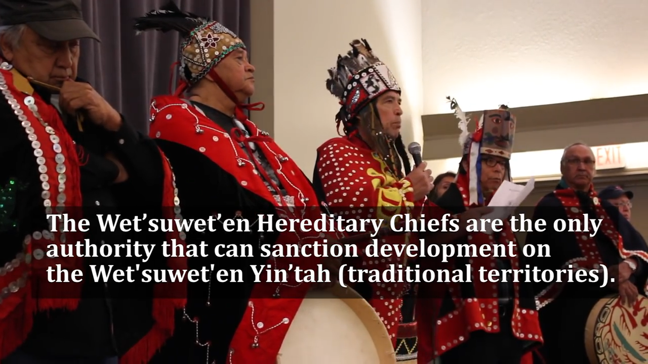 Wet'suwet'en Hereditary Chiefs Reject All Pipelines